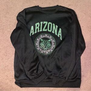 Black Arizona Sweatshirt with Green Print